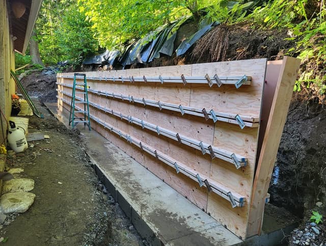 completed concrete forms