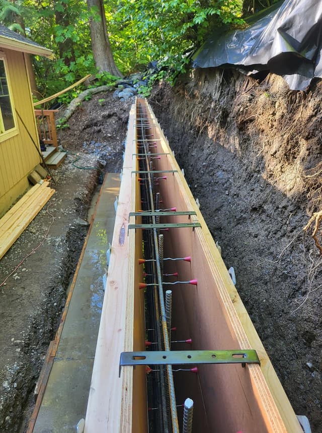 completed concrete forms