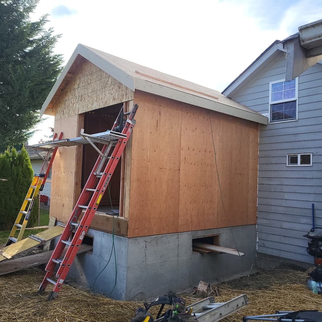 An addition in progress