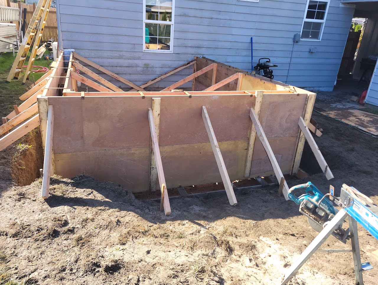 Concrete forms in place