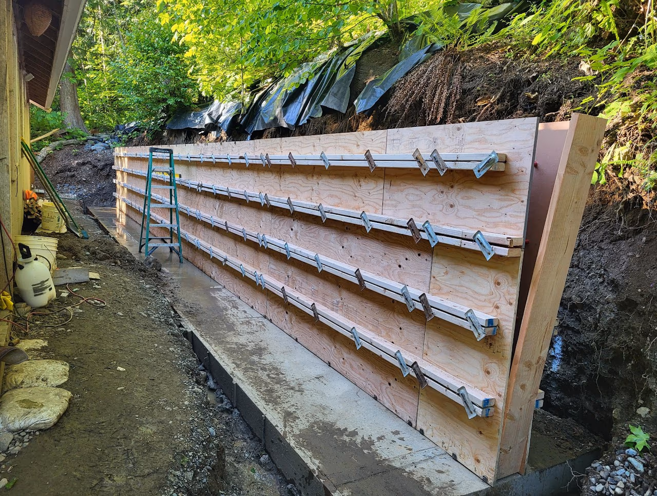completed concrete forms