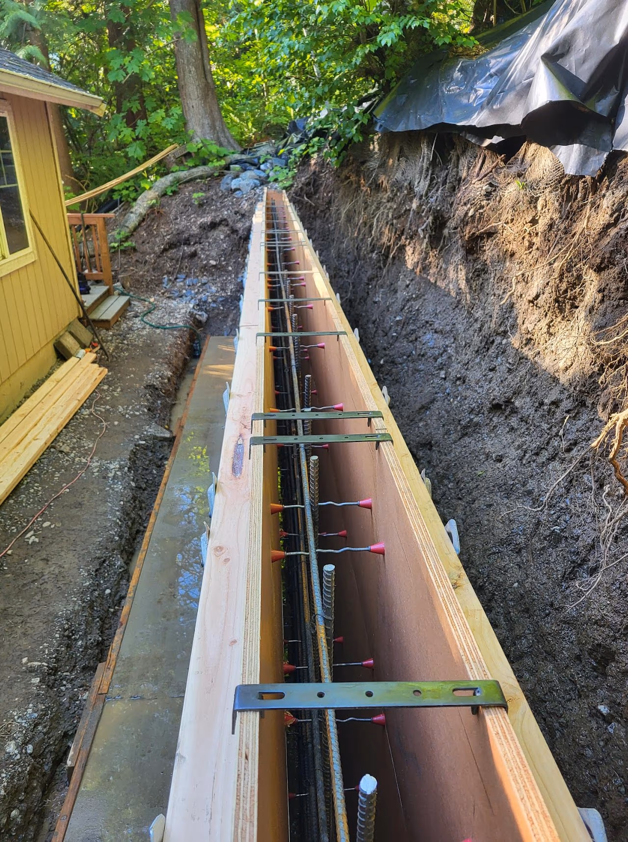 completed concrete forms