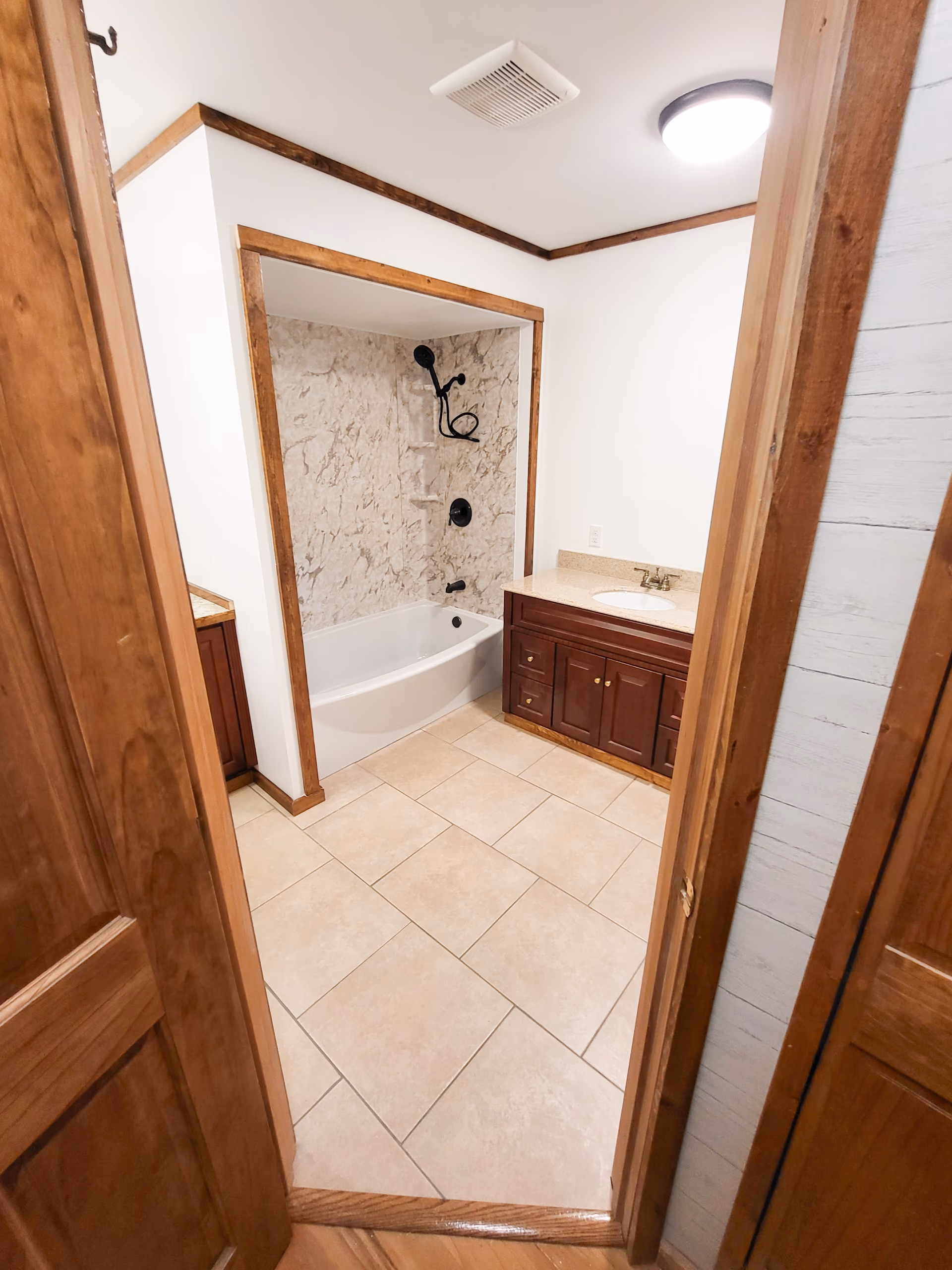 completed bathroom remodel
